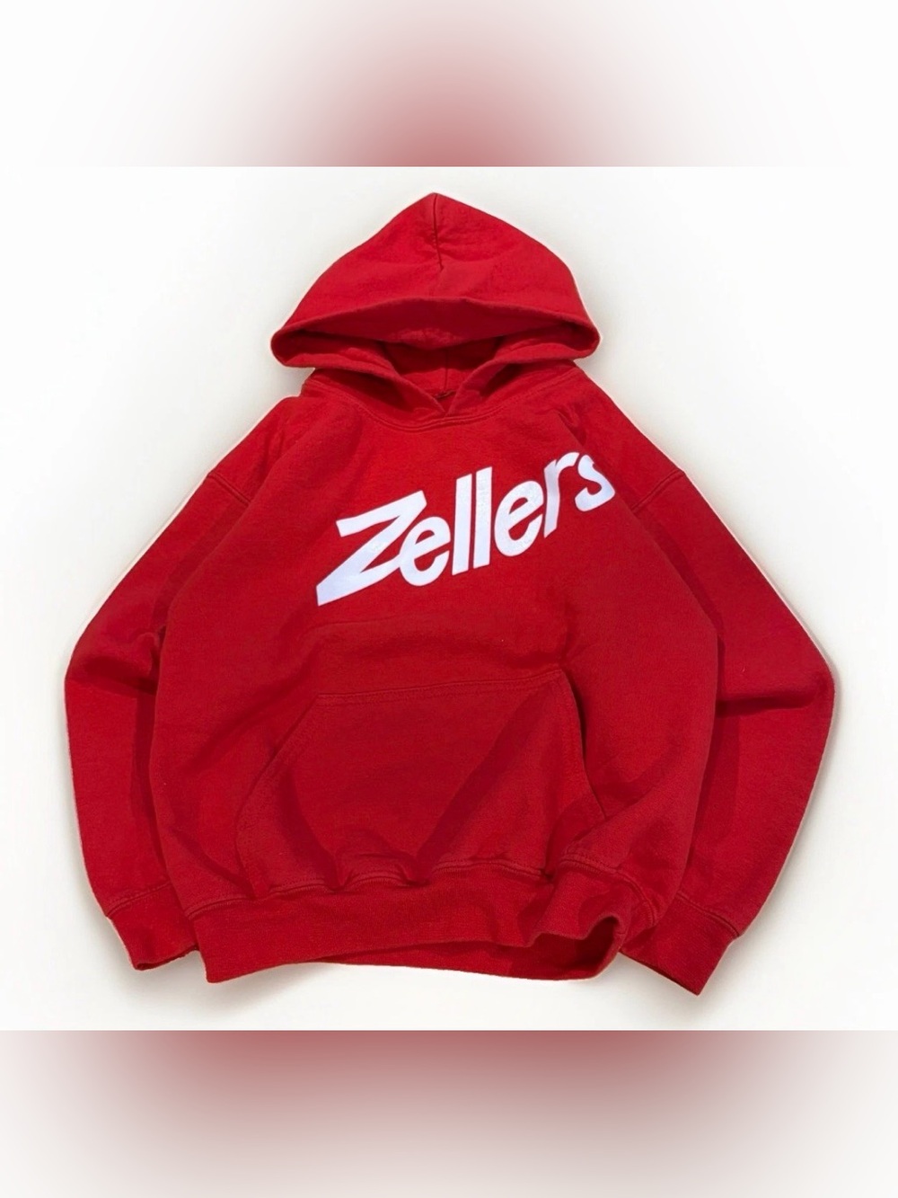 Kids Zellers Hoodie Size Medium Red Canada Rare Modern Release 90s Discount Shop